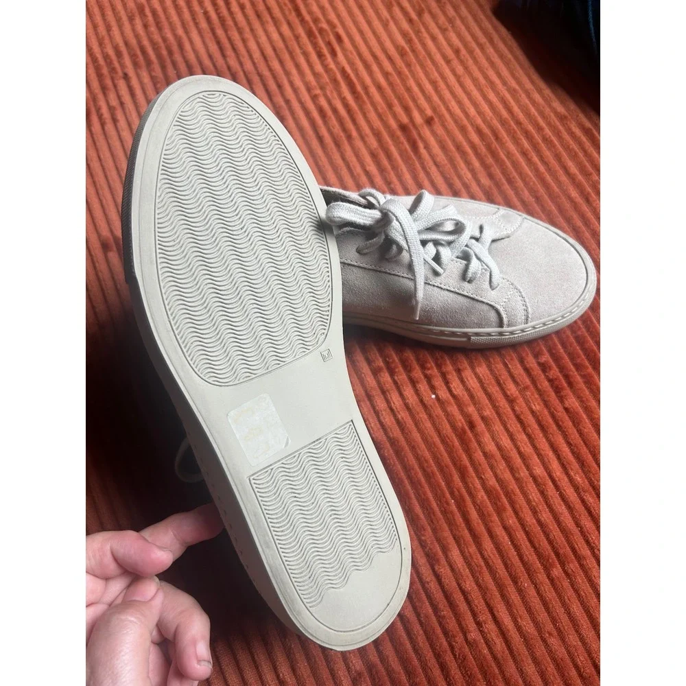 Common Projects Achilles Sneakers Women's‎ Size 6 Beige Excellent Suede Low-Top